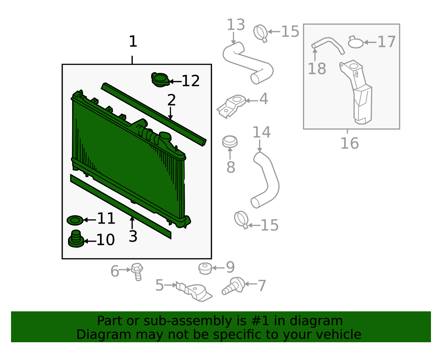 Radiator Assembly - Subaru (45119VA000) 2015-2021 Subaru WRX - 45119VA000