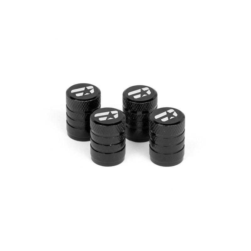 OVERTAKE Aluminum Valve Stem Caps - Universal Black