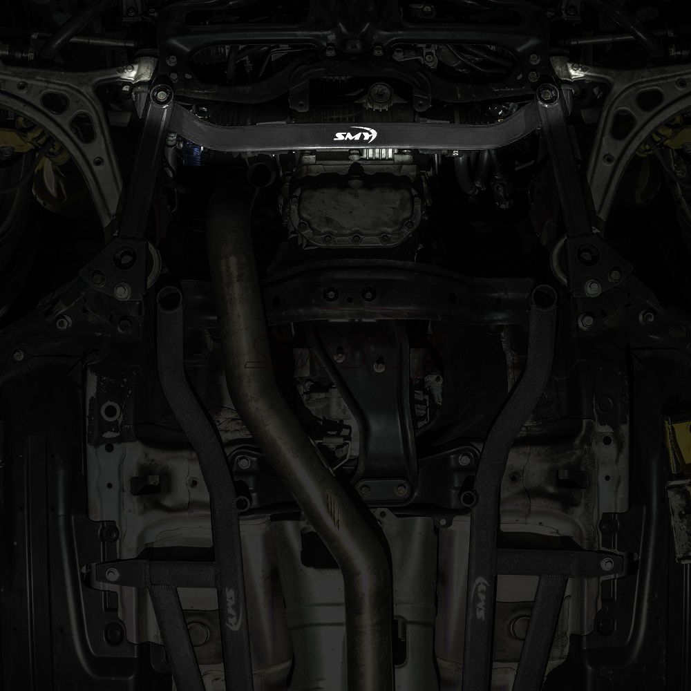 SMY Front Lower Arm Power Brace Bar Gloss Black 2015-2021 STI