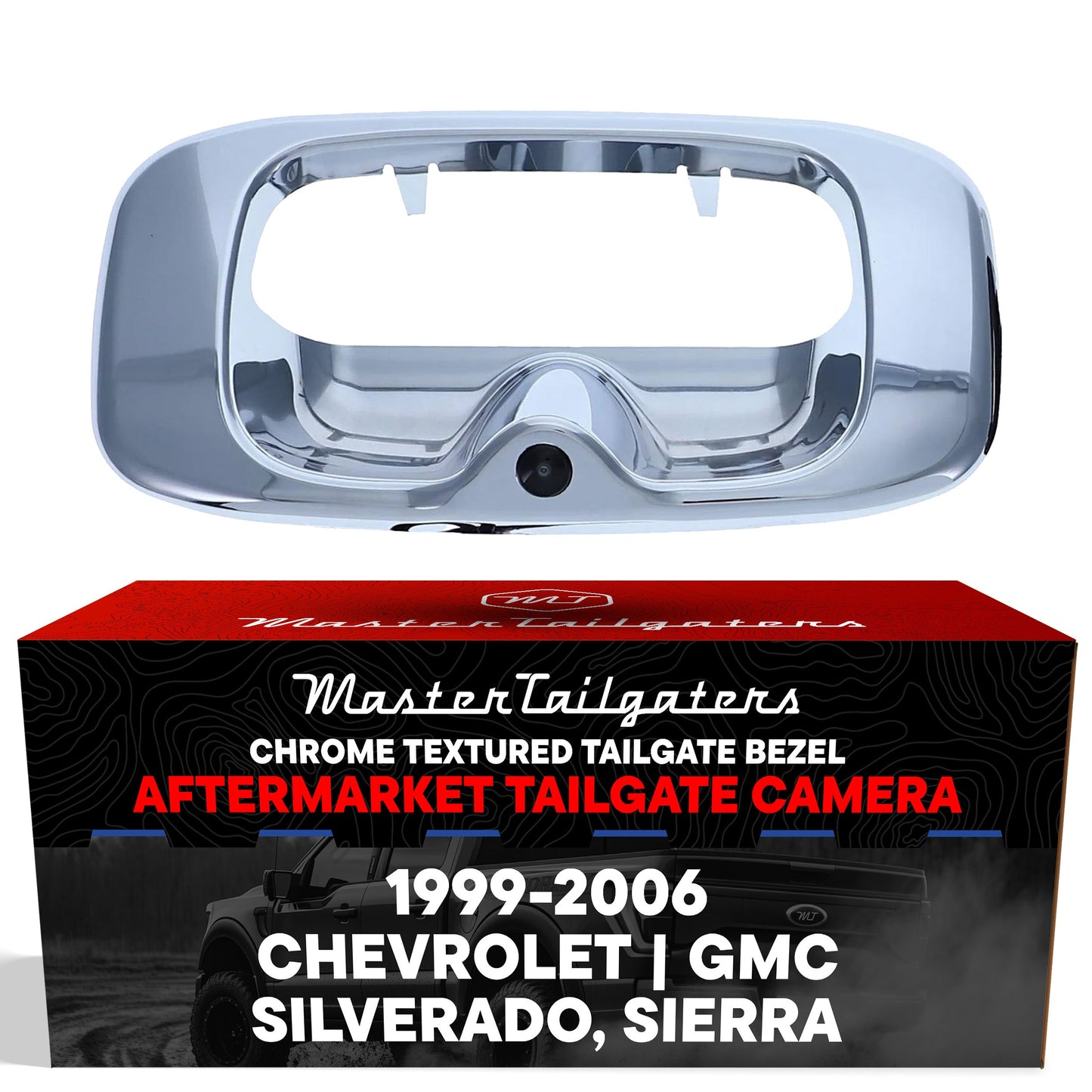 Chevrolet Silverado/GMC Sierra (1999-2006) Chrome Replacement Tailgate Bezel with Backup Camera