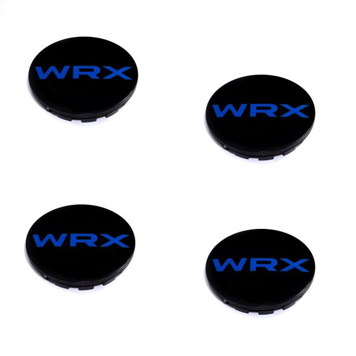 Gloss Black Center Caps 3D WRX Logo TYPE B Subaru 2015-2026 WRX