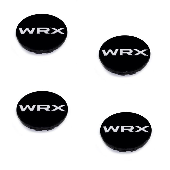 Gloss Black Center Caps 3D WRX Logo TYPE B Subaru 2015-2026 WRX