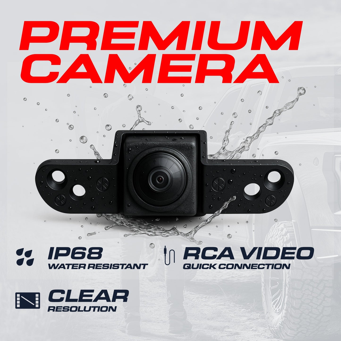 Toyota Tacoma (2005-2015) Black Replacement Tailgate Handle with Backup Camera