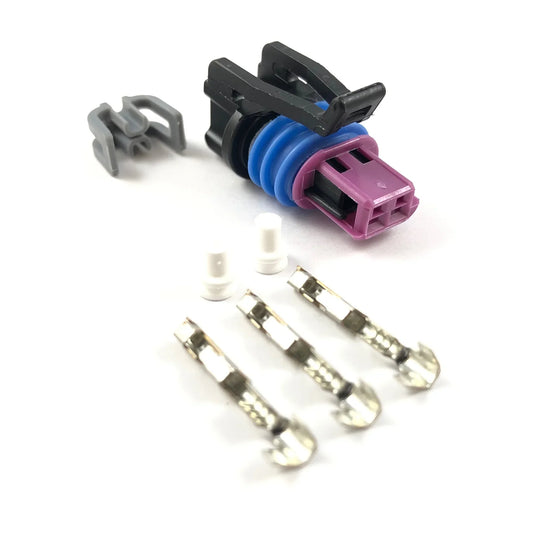 VTI GM Delphi Aptiv Gen 3 2-Pin Coolant Temp (ECT) Sensor Connector Kit – Purple Lock