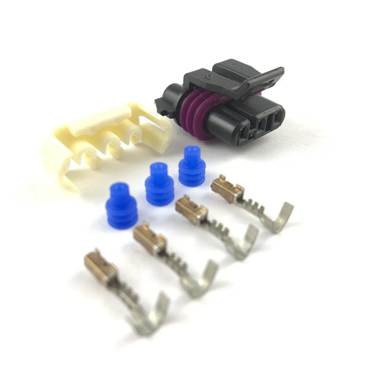 VTI GM 3-Pin Cam Sensor Connector Kit – Delphi Aptiv Gen 3 (LS Black Housing – Opposite Keyway)