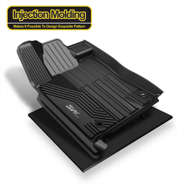 3W Toyota Tundra 2022-2024 Custom Floor Mats CrewMax Cab Only TPE Material & All-Weather Protection