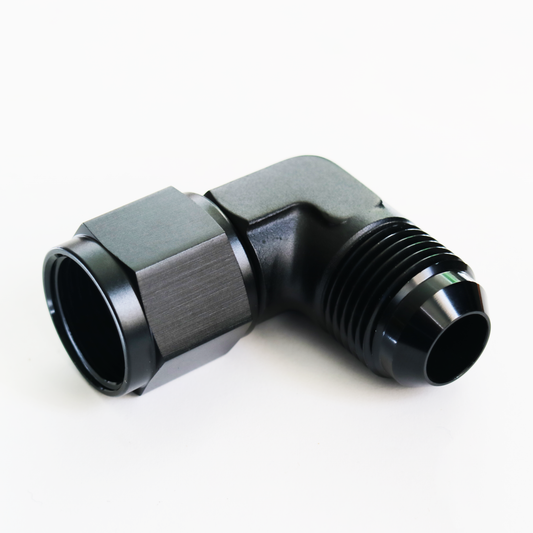 FLF AN Male to AN Female Swivel Adapter - 90 Degree