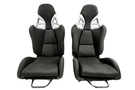 F1SPEC 997 GT2 RECLINE SEAT (PAIR) - FRP with Black Cloth