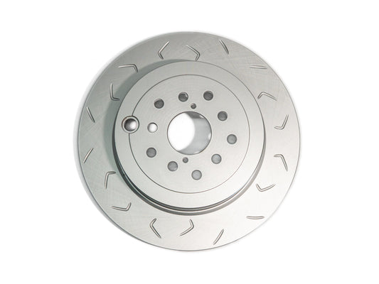 FactionFab Slotted Rear Rotor V2 Dual Drilled - Subaru STI 2008-2017
