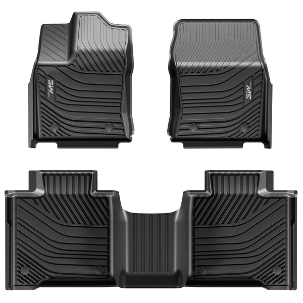 3W Toyota Tundra 2022-2024 Custom Floor Mats CrewMax Cab Only TPE Material & All-Weather Protection