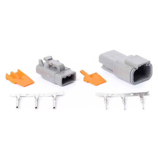 VTI Deutsch DTM 3-Pin Connector Kit with Terminals – Complete Male & Female Sealed Set
