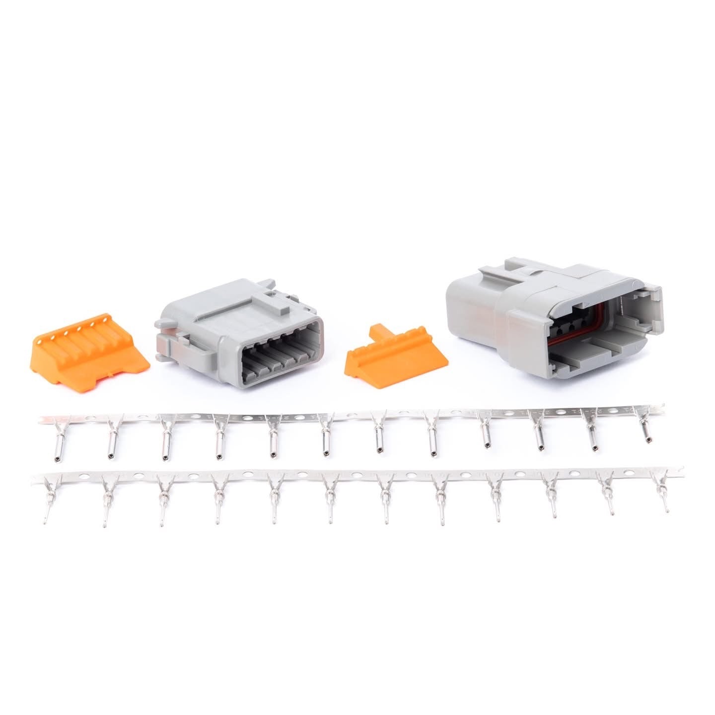 Deutsch DTM 12-Pin Connector Kit with Terminals – Complete Male & Female Sealed Set