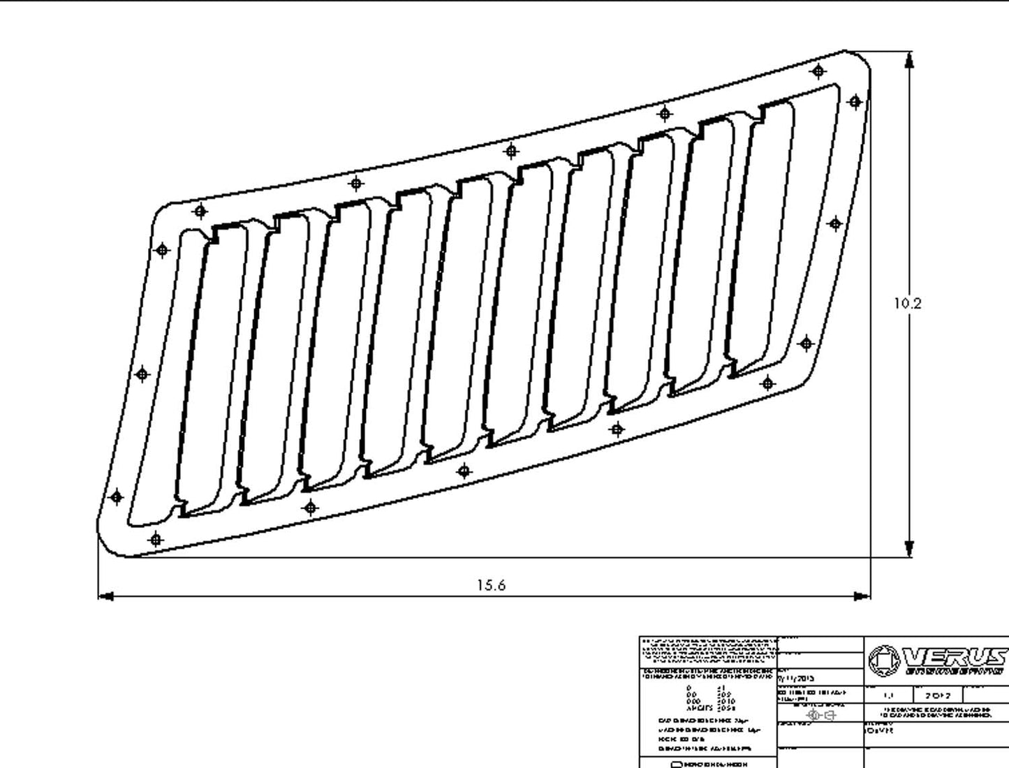 Verus Engineering JC6 - Hood Louver Kit