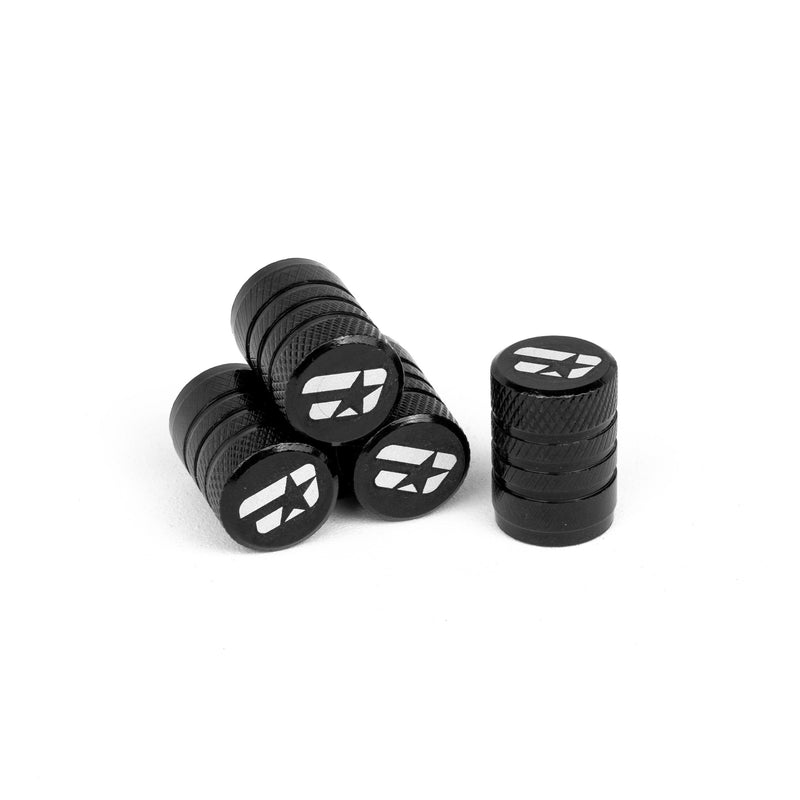 OVERTAKE Aluminum Valve Stem Caps - Universal Black