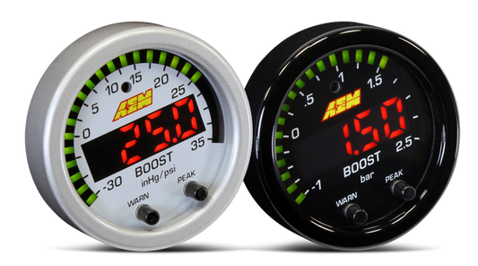 AEM Gauges X-Series 35PSI/2.5BAR Boost Pressure Display Gauge (30-0306)