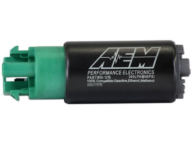 AEM E85-Compatible High Flow In-Tank Fuel Pump - 340LPH (65mm w/ Hooks) (50-1215)