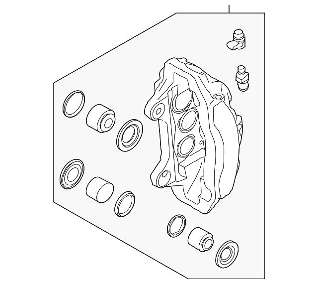 Caliper - Subaru (26220VA120) 2018-2021 Subaru WRX STI - Front Right Brembo Caliper 6-POT