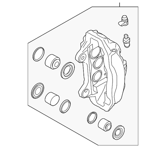 Caliper - Subaru (26220VA130) 2018-2021 Subaru WRX STI - Front Left Brembo 6-POT Caliper