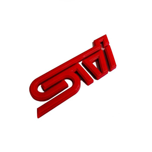SMY Performance Subaru STI Trunk Badge Red w/ Red Trim - Universal