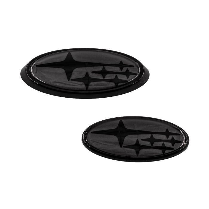 Front & Rear Gloss Black Emblem Kit Subaru 2008-2014 WRX / STI HATCHBACK ONLY