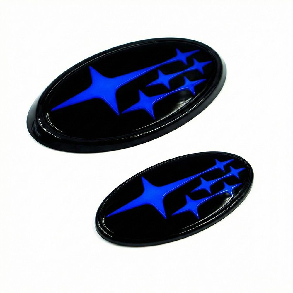 Front & Rear Gloss Black Emblem Kit Subaru 2008-2014 WRX / STI HATCHBACK ONLY
