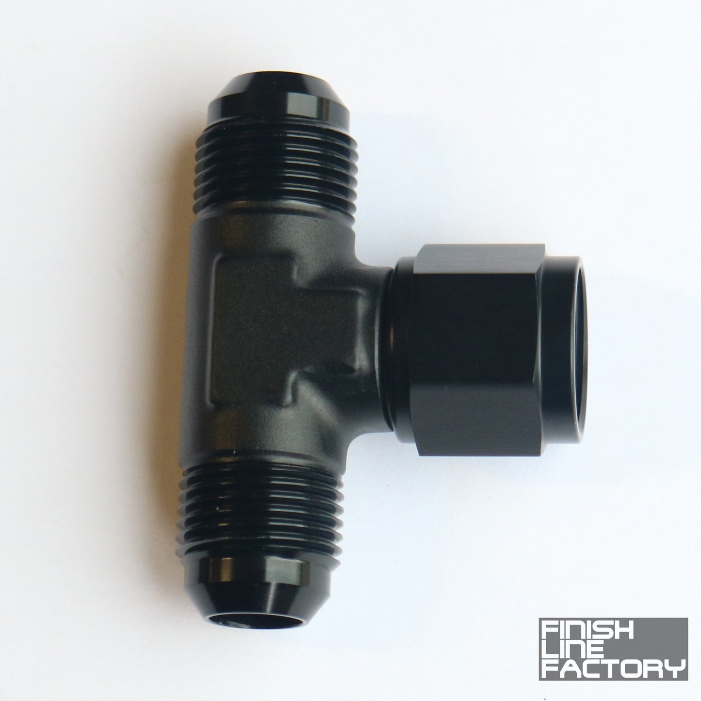 FLF AN Male Tee with Female AN Swivel On Side (MFM)